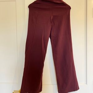 Lululemon extra high waist wide leg pants plum size 2